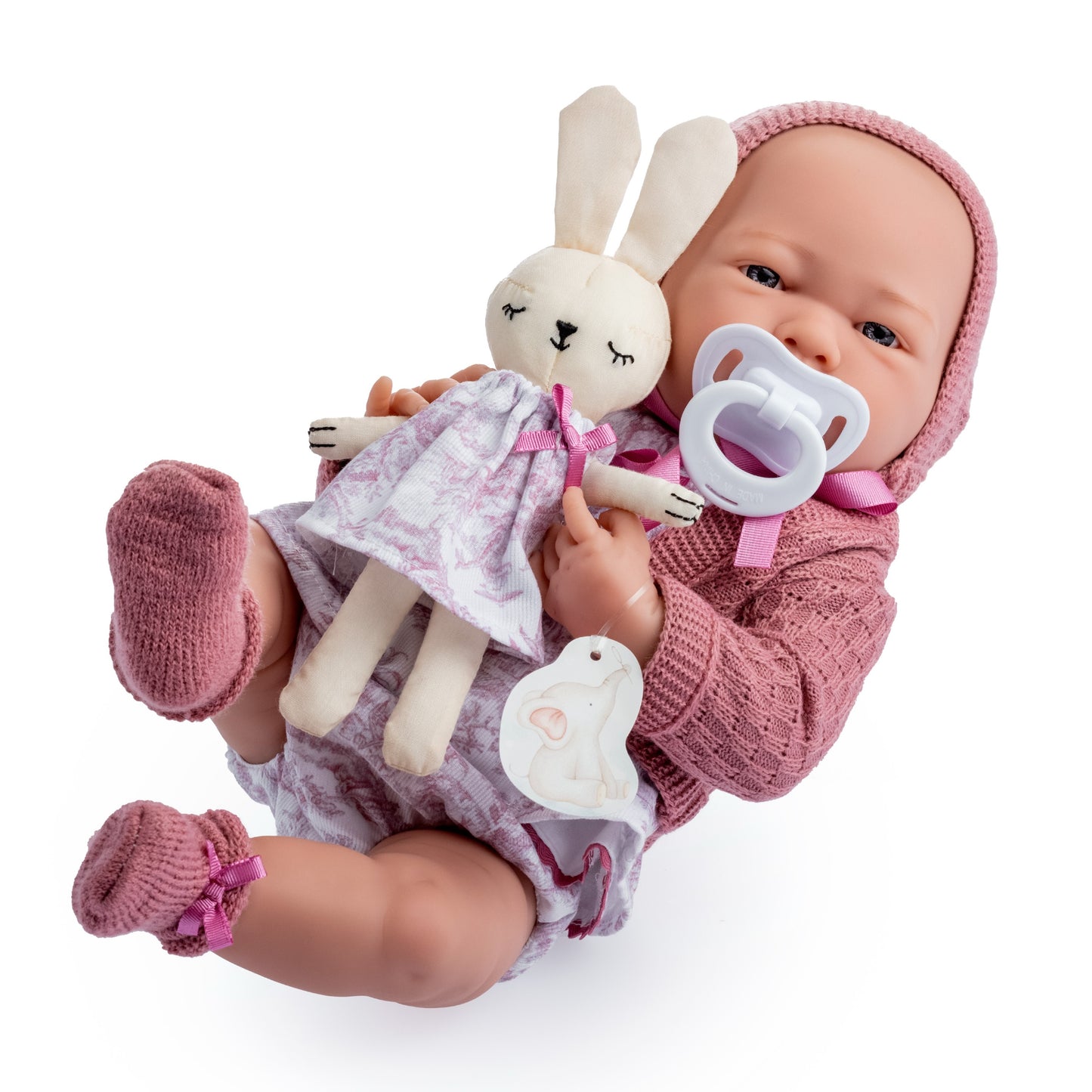JC Toys La Newborn ROYAL Collection 15" All-Vinyl Anatomically Correct Real Girl Baby Doll Pink Gift Set Ages 2+