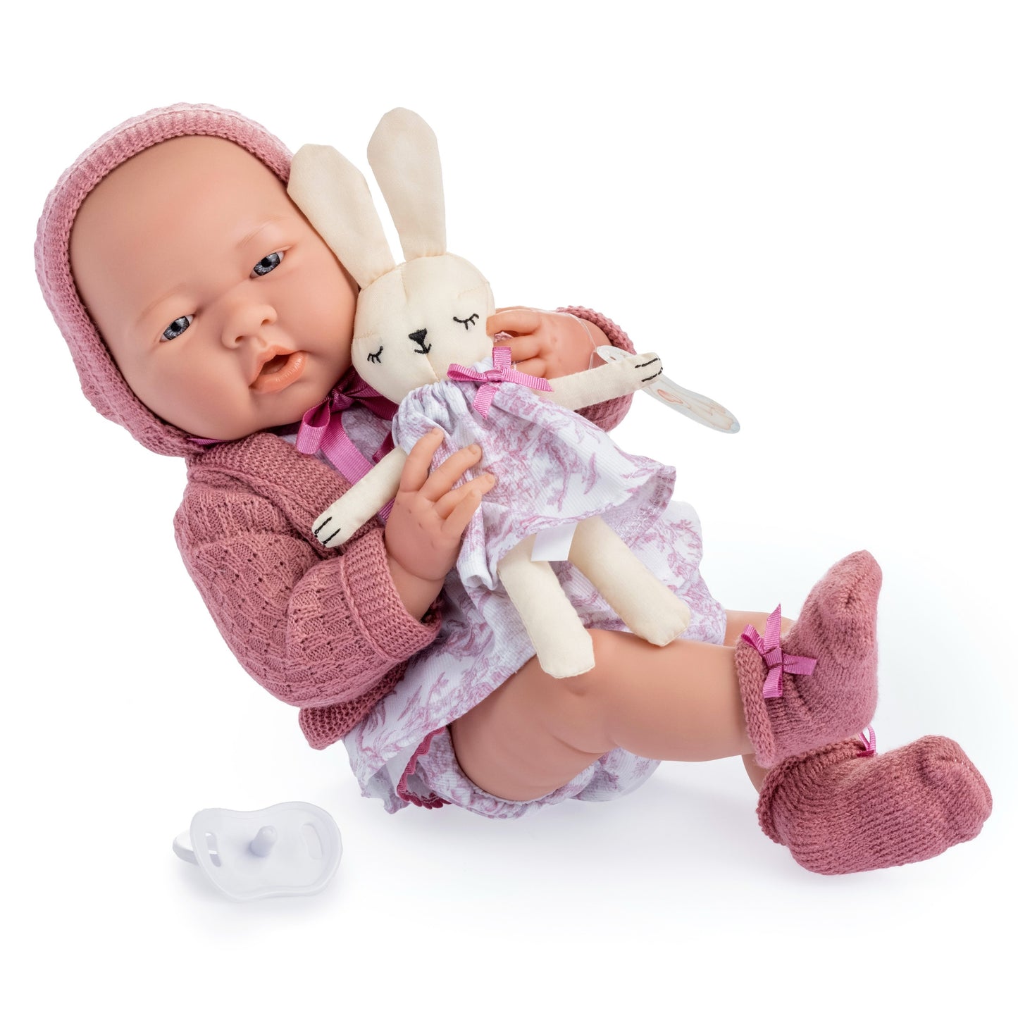 JC Toys La Newborn ROYAL Collection 15" All-Vinyl Anatomically Correct Real Girl Baby Doll Pink Gift Set Ages 2+