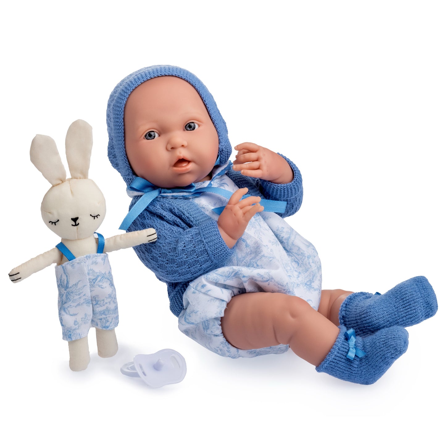 JC Toys La Newborn ROYAL Collection 15" All-Vinyl Anatomically Correct Real Boy Baby Doll Blue Gift Set Ages 2+