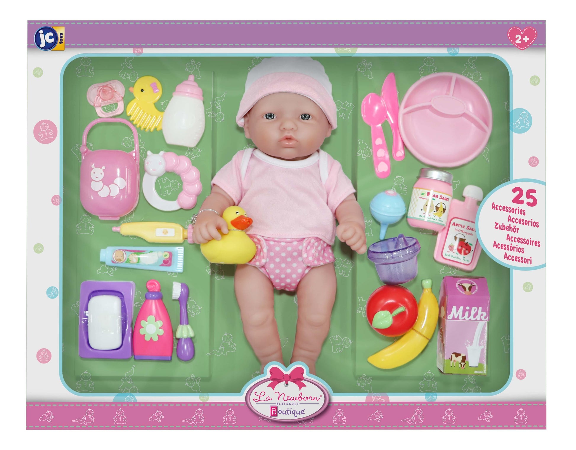 JC Toys, La Newborn Deluxe 12 inches Doll All Vinyl Nursery 25 Piece Gift Set - JC Toys Group Inc.