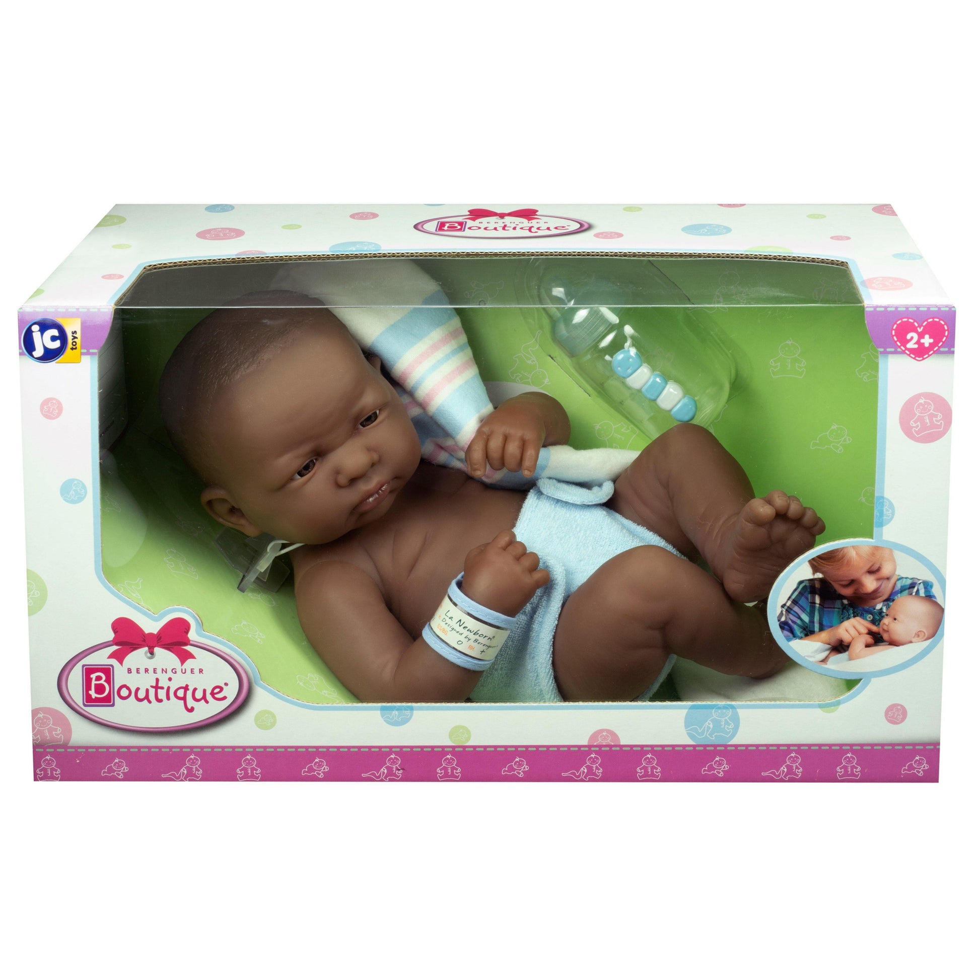 La Newborn African American "First Day" 15" Real Boy - JC Toys Group Inc.