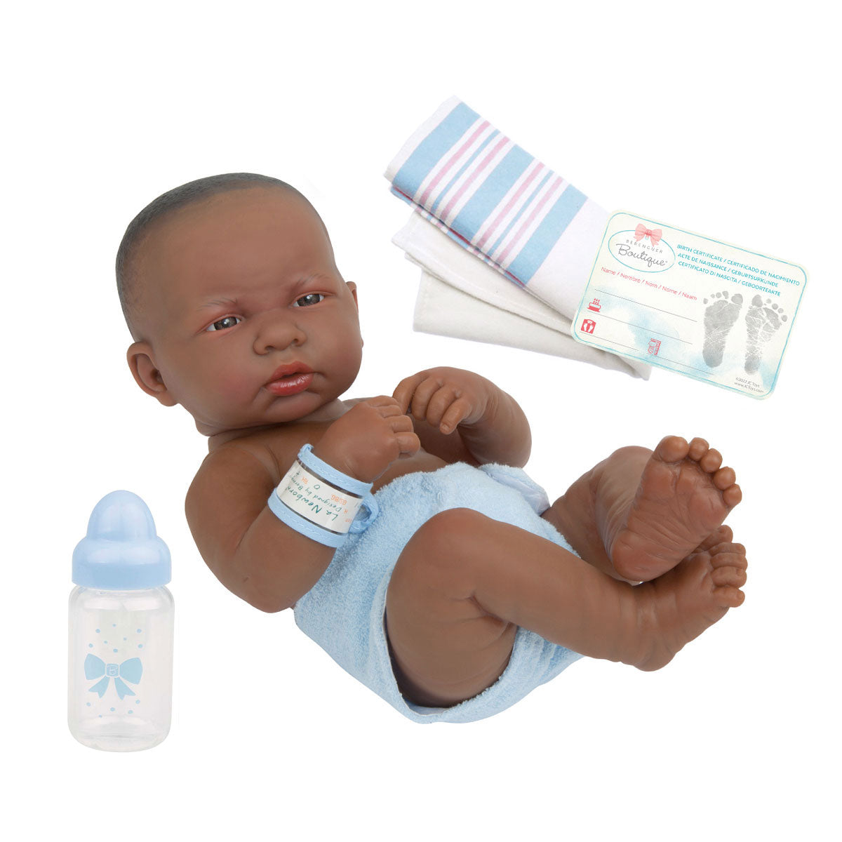 La Newborn African American "First Day" 15" Real Boy - JC Toys Group Inc.