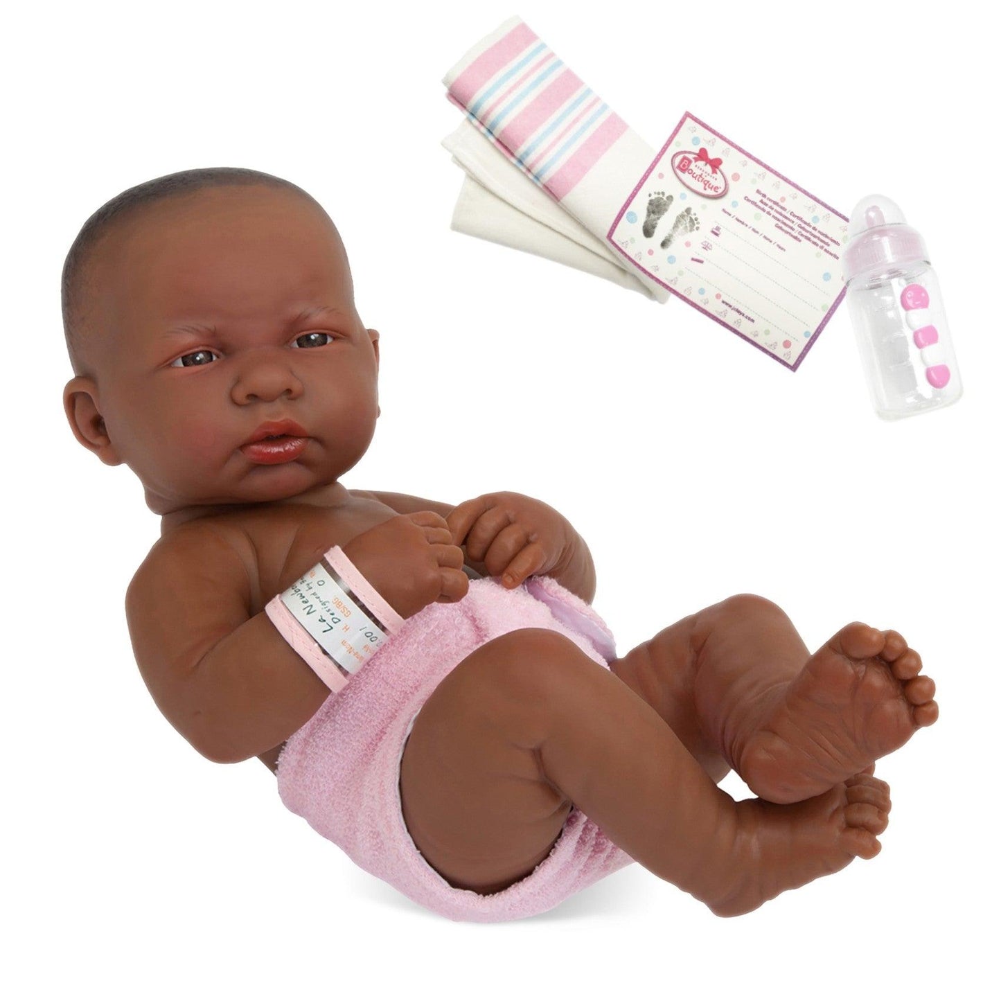La Newborn African American "First Day" 14" Real Girl - JC Toys Group Inc.