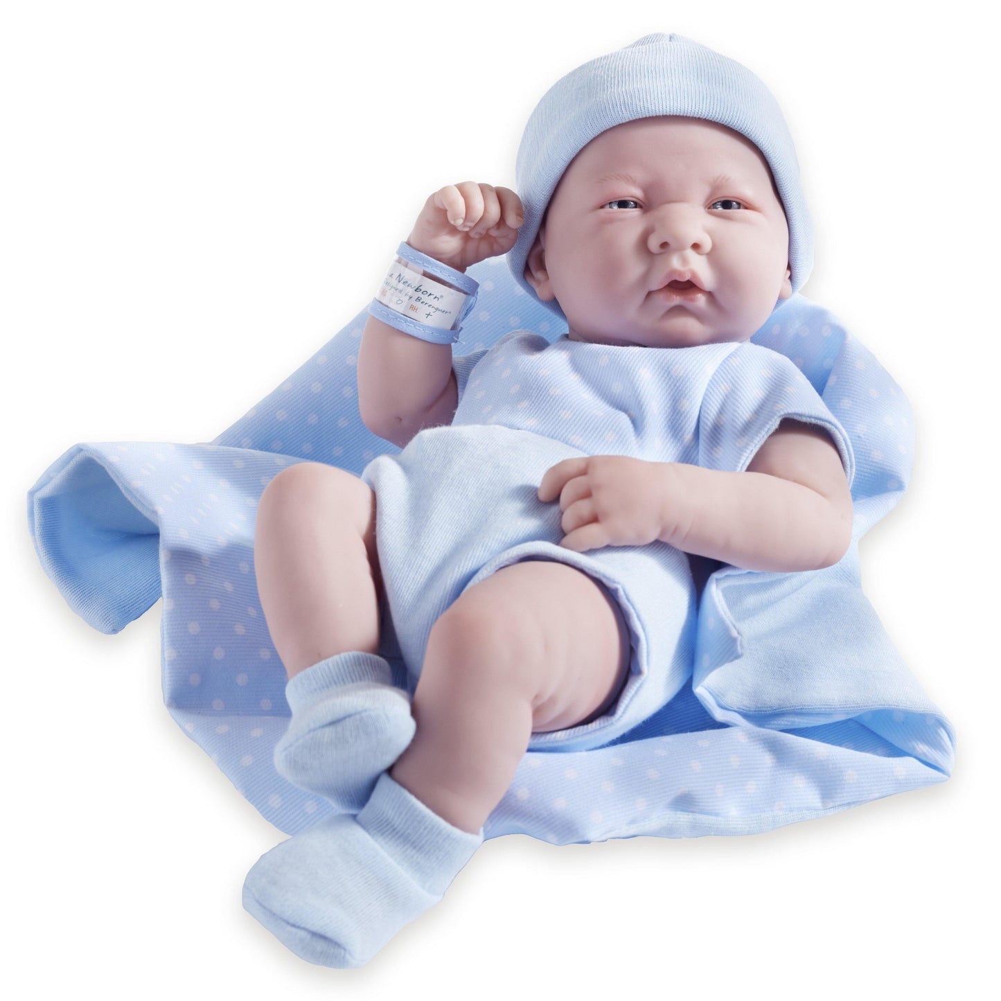 JC Toys, La Newborn Boutique 14 Inch Real Boy Baby Doll-Blue Outfit 9 Pcs Set - JC Toys Group Inc.