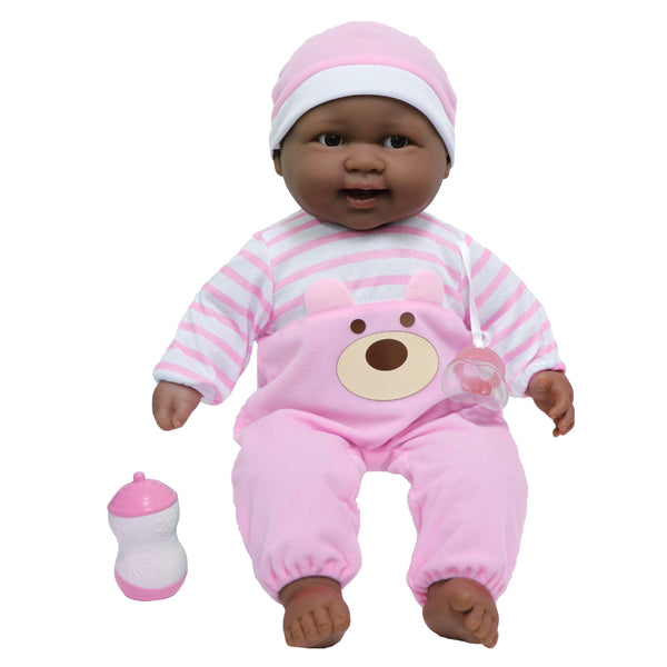 JC Toys, Lots to Cuddle Babies African American Soft Body Baby Doll 20 in - Pink - JC Toys Group Inc.