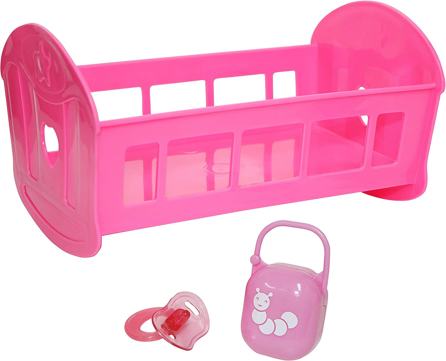 JC Toys, Accessory Bundle Crib, High Chair, Bathtub for Dolls up to 11 inches