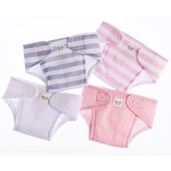 JC Toys Baby Doll Eco Diapers 4 Pack Fits dolls 14 to18 inch in Pink - JC Toys Group Inc.