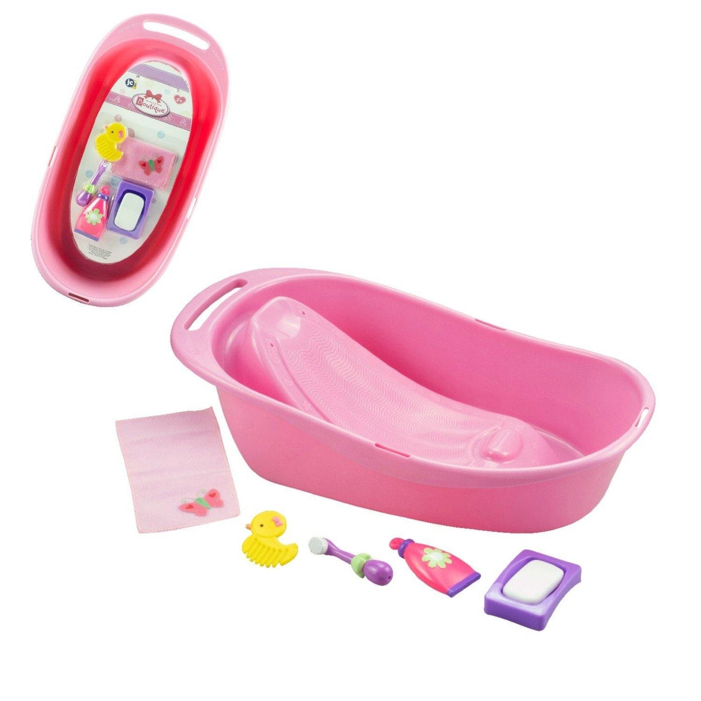 For Keeps! Pink Baby Doll Bath Gift Set Fits Most Dolls up to 16” - Ages 2+ - JC Toys Group Inc.