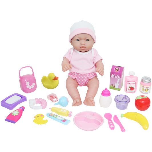 JC Toys, La Newborn Deluxe 12 inches Doll All Vinyl Nursery 25 Piece Gift Set - JC Toys Group Inc.