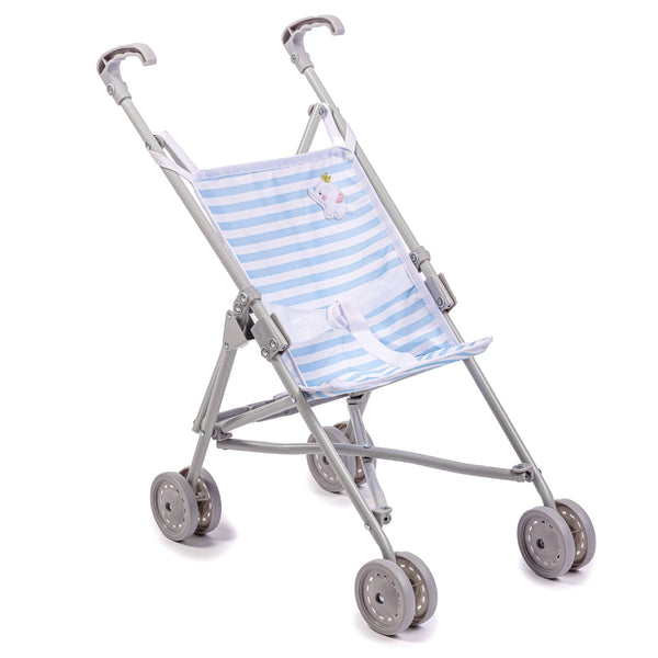 JC Toys Berenguer Boutique Single Umbrella Baby Doll Stroller Elephant Theme Blue Ages 2 + - JC Toys Group Inc.