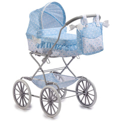 JC Toys Berenguer Boutique Royal Baby Doll Pram in Blue for Ages 3+ - JC Toys Group Inc.