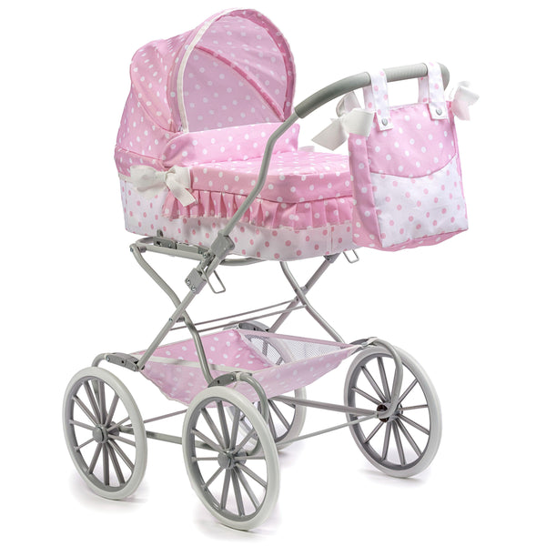 JC Toys Berenguer Boutique Royal Baby Doll Pram in Pink for Ages 3+ - JC Toys Group Inc.