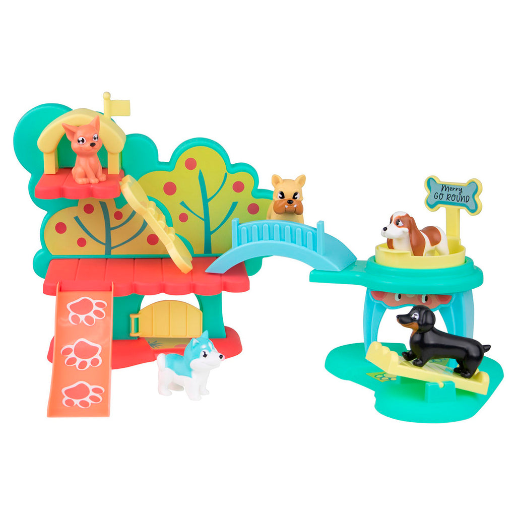 Toy dog set top