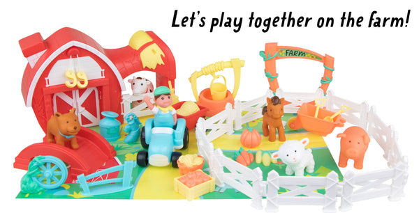 Lots to Play Toys ® Farm Play Set - Barnyard Gift Set.