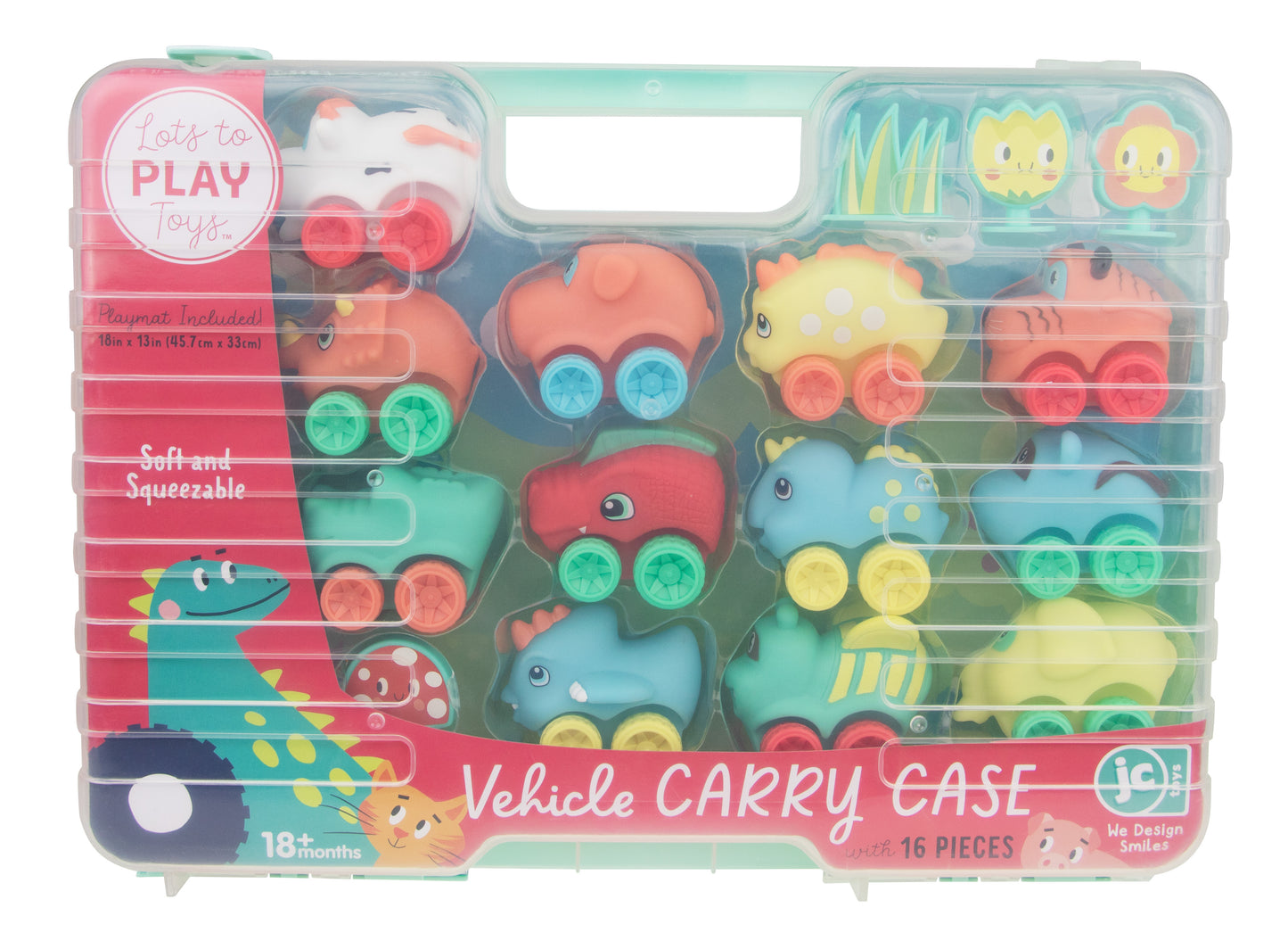 Lots to Play Toys ® Animal Cars Carry Case Gift Set.
