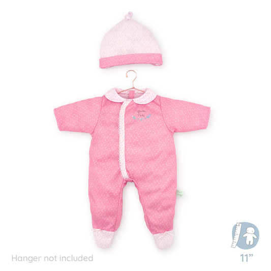 Berenguer Boutique ® FASHION Clothing for 9"-11" Dolls - Pink / Onesie/Cap.