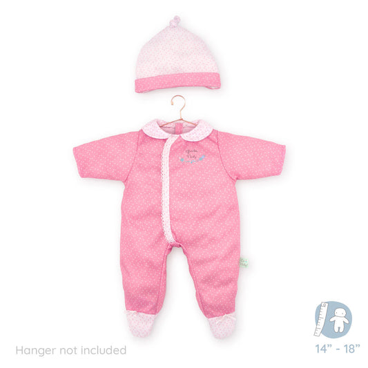 Berenguer Boutique ® FASHION Clothing for 14"-18" Dolls - Pink Onesie/Cap.