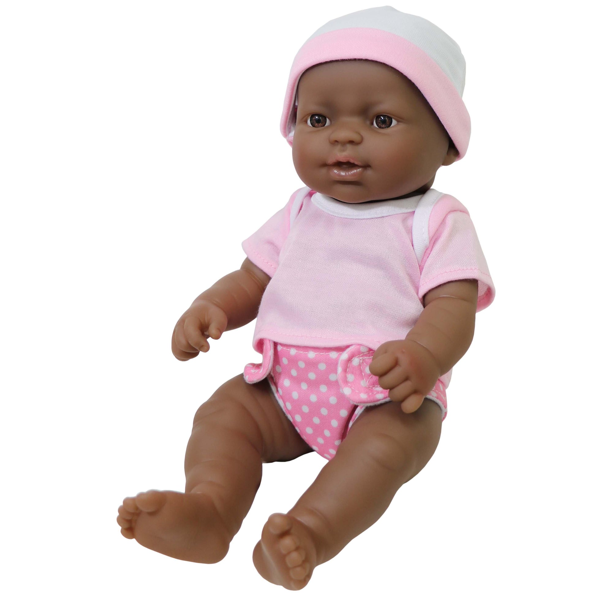 JC Toys, La Newborn Deluxe 12 inches African American Baby Doll All Vinyl Nursery 25 Piece Gift Set - JC Toys Group Inc.